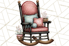 Rustic Winter Decor Clipart, Printable Cozy PNG, Folk Art Product Image 3