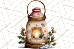 Rustic Winter Decor Clipart, Printable Cozy PNG, Folk Art Product Image 2