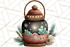 Rustic Winter Decor Clipart, Printable Cozy PNG, Folk Art Product Image 3