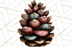 Rustic Winter Decor Clipart, Printable Cozy PNG, Folk Art Product Image 4