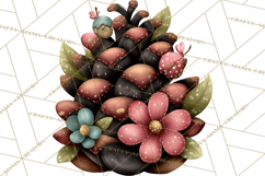 Rustic Winter Decor Clipart, Printable Cozy PNG, Folk Art Product Image 2