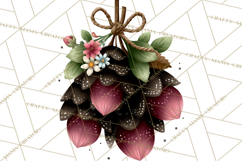 Rustic Winter Decor Clipart, Printable Cozy PNG, Folk Art Product Image 4