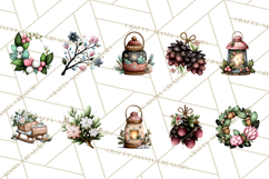 Rustic Winter Decor Clipart, Printable Cozy PNG, Folk Art Product Image 9