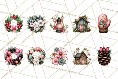 Rustic Winter Decor Clipart, Printable Cozy PNG, Folk Art Product Image 6