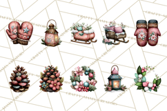 Rustic Winter Decor Clipart, Printable Cozy PNG, Folk Art Product Image 7