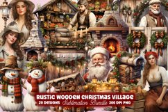 Rustic Wooden Christmas Village Clipart, Christmas Village Clipart, Christmas Village Clipart Bundle, Christmas Village Watercolor, Watercolor Christmas Village, Christmas Village Sublimation, Christmas Village, Christmas Village Clip Art, Christmas Villa