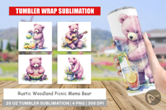Woodland Picnic Mama Bear Tumbler Product Image 1