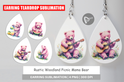 Woodland Picnic Mama Bear Earring Product Image 1