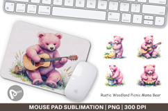 Woodland Picnic Mama Bear Mouse Pad Product Image 1