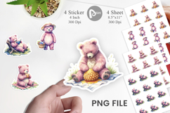 Woodland Picnic Mama Bear Sticker Product Image 1
