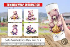 Woodland Picnic Mama Bear Tumbler Product Image 1