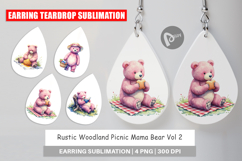 Woodland Picnic Mama Bear Earring Product Image 1