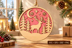 Rustic Woodland Reindeer Ornament Product Image 3