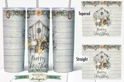 20 oz Skinny Tumbler Sublimation | Rustic Bird House Product Image 1