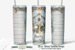 20 oz Skinny Tumbler Sublimation | Rustic Bird House Product Image 2