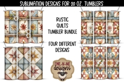 Rustic Quilts 4 Seamless Designs 20 oz Sublimation Tumblers Product Image 1