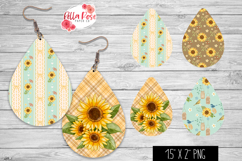 Rustic Sunflowers | 4 Sets of Teardrop Earrings Product Image 1