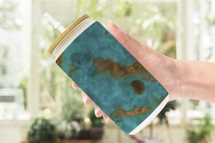 Rusty Teal Agate Texture Glass Can Wraps Product Image 2