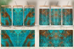 Rusty Teal Agate Texture Glass Can Wraps Product Image 3