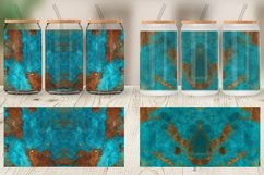Rusty Teal Agate Texture Glass Can Wraps Product Image 5