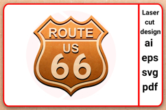 Route 66 signal Laser cut glowforge svg project diy crafts Product Image 1