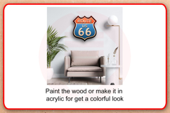 Route 66 signal Laser cut glowforge svg project diy crafts Product Image 5