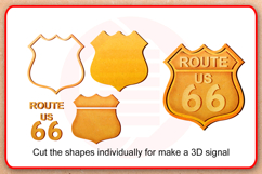 Route 66 signal Laser cut glowforge svg project diy crafts Product Image 4
