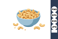 Cashew nuts in bowl healthy snack food natural nutritious in Product Image 1
