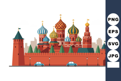 Saint Basils Cathedral Moscow colorful onion domes Kremlin w Product Image 1