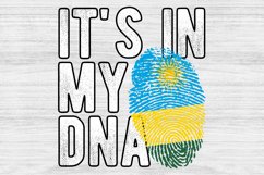 It's in my DNA Rwanda Flag Fingerprint PNG Sublimation Product Image 1