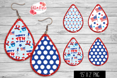 Patriotic | 4th of July | 4 Sets of Teardrop Earrings Product Image 1