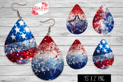 Patriotic Stars | 4th of July | 4 Sets of Teardrop Earrings Product Image 1