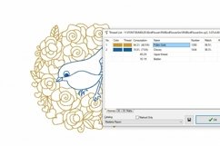 Redwork Floral Wren Machine Embroidery Design 2 sizes Product Image 3