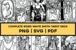 Full Rider Waite Smith Tarot 78 Card Deck SVG PNG PDF Product Image 1