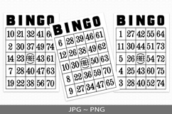 Vintage bingo cards, PNG, JPG Product Image 1