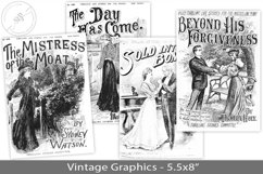 Victorian penny novel book covers, antique graphics Product Image 1