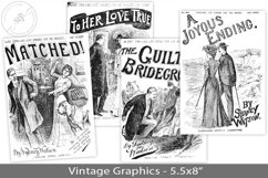 Victorian penny novel book covers, antique graphics Product Image 1