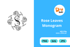 Rose Leaves Monogram Product Image 1