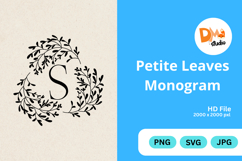 Petite Leaves Monogram Product Image 1