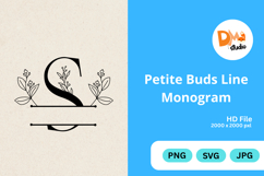 Petite Buds Line Monogram Product Image 1