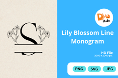 Lily Blossom Line Monogram Product Image 1