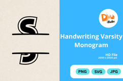 Handwriting Varsity Monogram Product Image 1