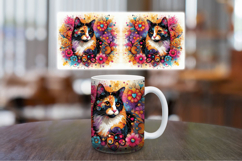 Mug Wrap Sublimation - watercolor cat Product Image 1