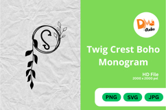 Twig Crest Boho Monogram Product Image 1