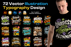 72 T-Shirt Poster Design Vector SVG Product Image 1