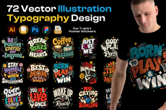 72 T-Shirt Poster Design Vector SVG Product Image 1