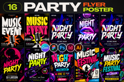 Party Events Flyer Poster Template Product Image 1