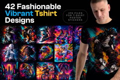 42 Fashionable Vibrant Tshirt Design Product Image 1