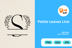 Petite Leaves Line Monogram Product Image 1