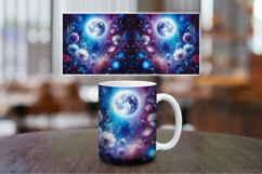 Mug Wrap Sublimation - floral cosmic moon Product Image 1